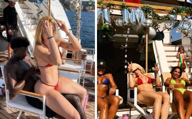 Virginia Fonseca comemora aniversário de Vini Jr em iate de luxo na Itália