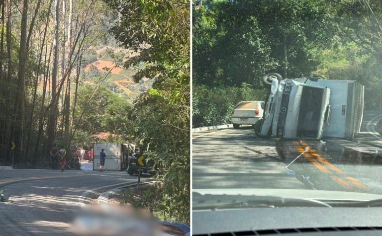 Idoso morre atropelado por caminhão sem freio na BR-484 em Afonso Cláudio