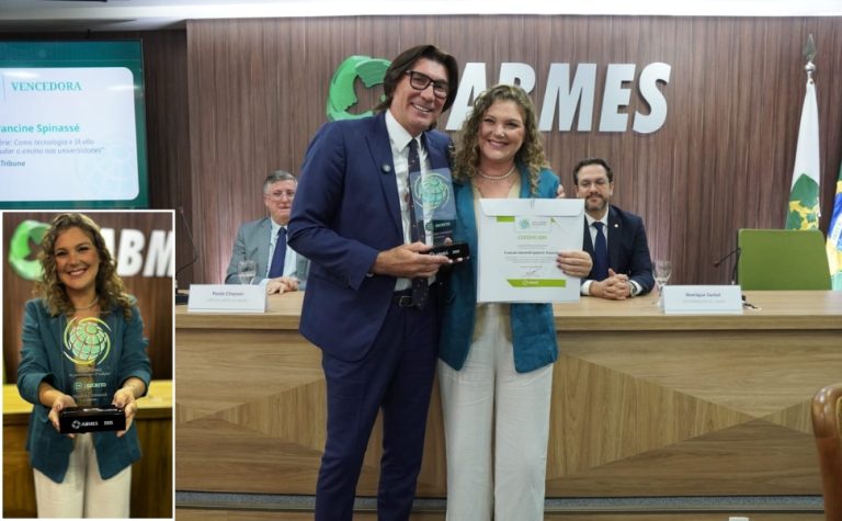 Jornalista de A Tribuna recebe prêmio nacional de educação