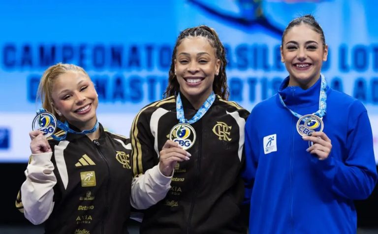Lorrane Oliveira e Caio Souza são ouro no Brasileiro de Ginástica